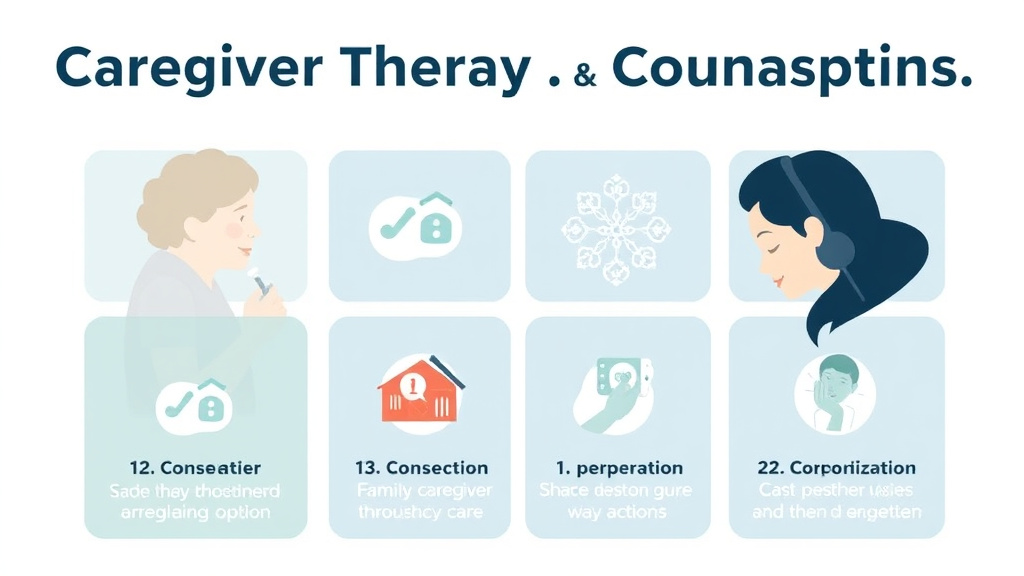 Practical checklist visual for caregiver Therapy and Counseling Options