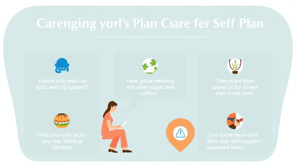 Process flow illustration for putting caregiver Weekend Self Care Plan into action