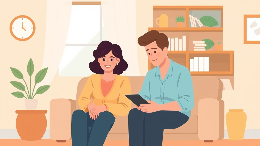 A professional illustration depicting finding Caregiver Support Groups Near You