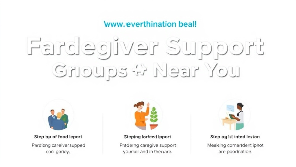 Process flow illustration for putting finding Caregiver Support Groups Near You into action