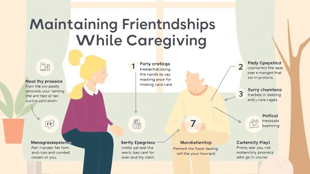 Real-world application diagram for maintaining Friendships While Caregiving