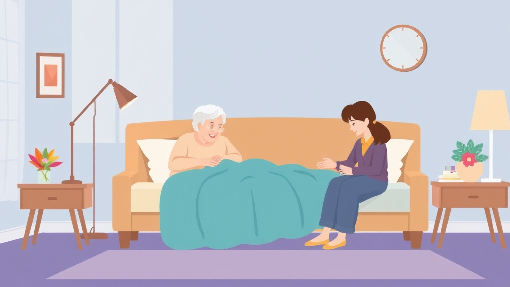 A professional illustration depicting overnight Respite Care Options
