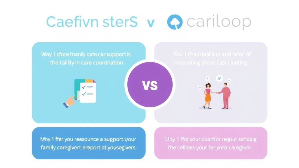 Action-oriented illustration showing how to apply caregiverOS vs. Cariloop Comparison