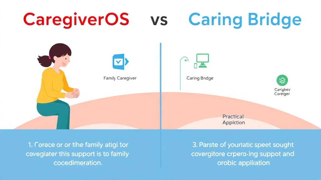Practical workflow diagram for caregiverOS vs. Caring Bridge Comparison