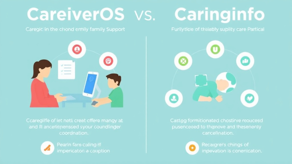 Hands-on guide visualization for caregiverOS vs. Caringinfo Comparison