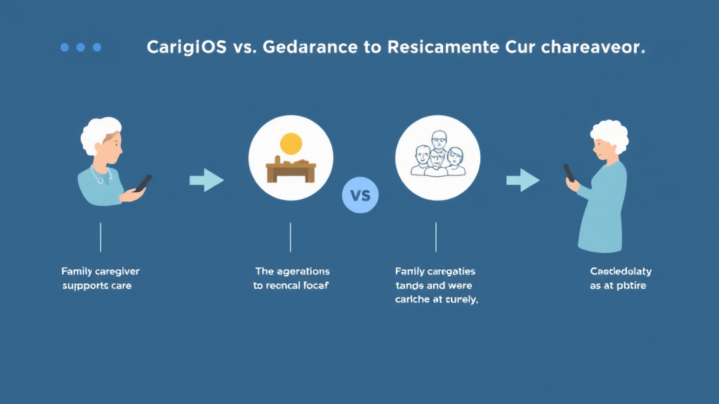 Step-by-step visual guide for implementing caregiverOS vs. Geriatric Care Manager