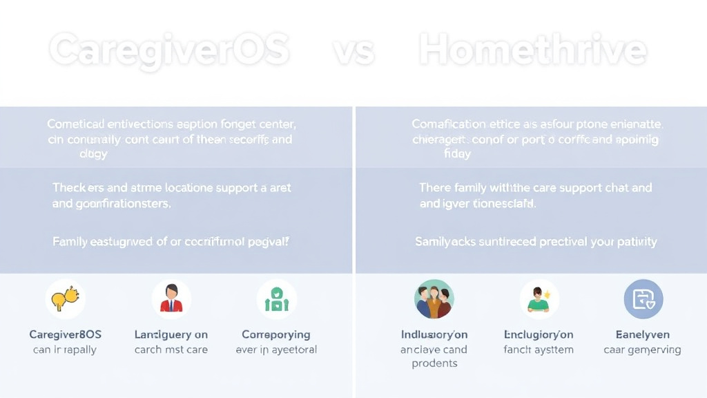 Practical checklist visual for caregiverOS vs. Homethrive Comparison