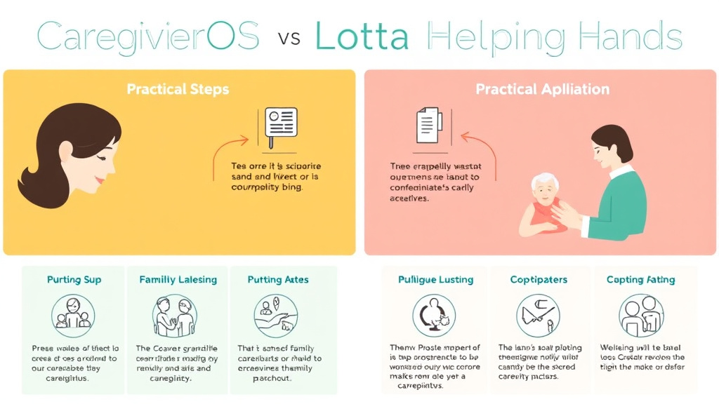 Practical checklist visual for caregiverOS vs. Lotsa Helping Hands