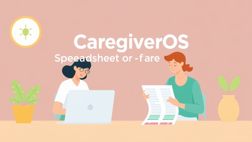 Detailed visual representation of caregiverOS vs. Spreadsheets for Care