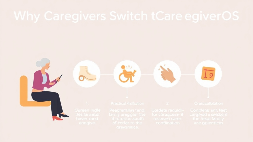 Process flow illustration for putting why Caregivers Switch to CaregiverOS into action