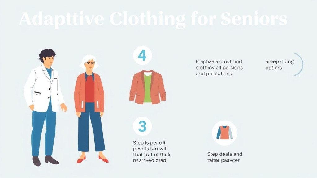 Action-oriented illustration showing how to apply adaptive Clothing for Seniors Guide