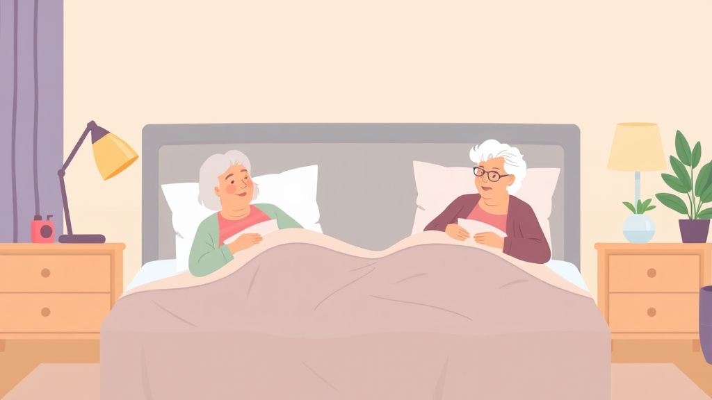 Illustration breaking down the fundamentals of bedtime Routine for Aging Parents