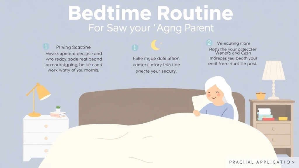 Process flow illustration for putting bedtime Routine for Aging Parents into action