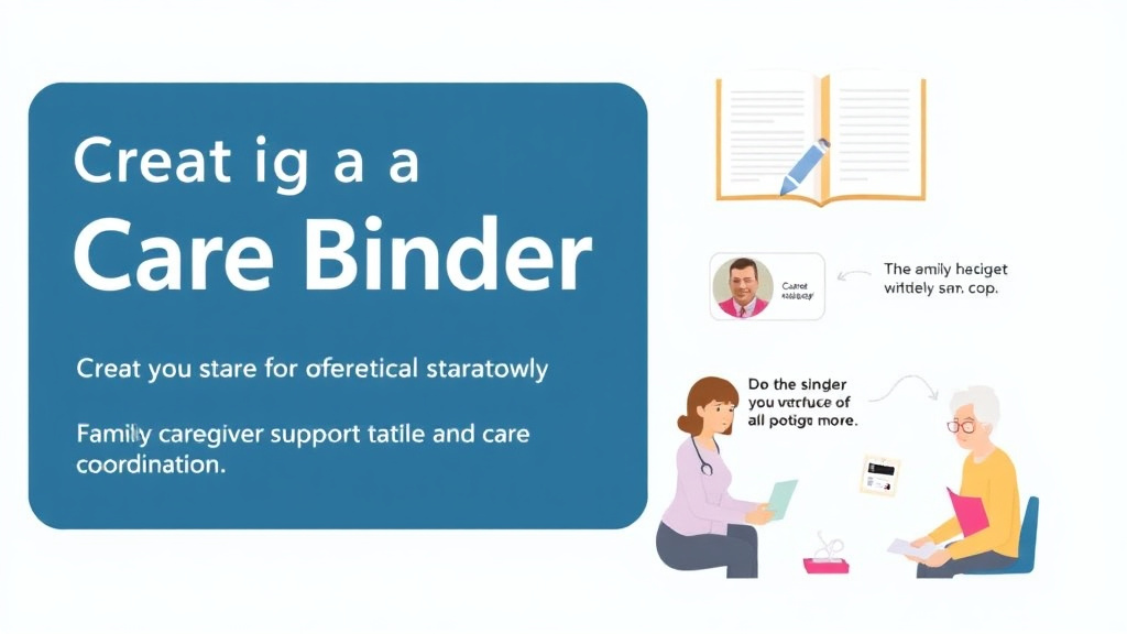 Step-by-step visual guide for implementing creating a Care Binder for Parents
