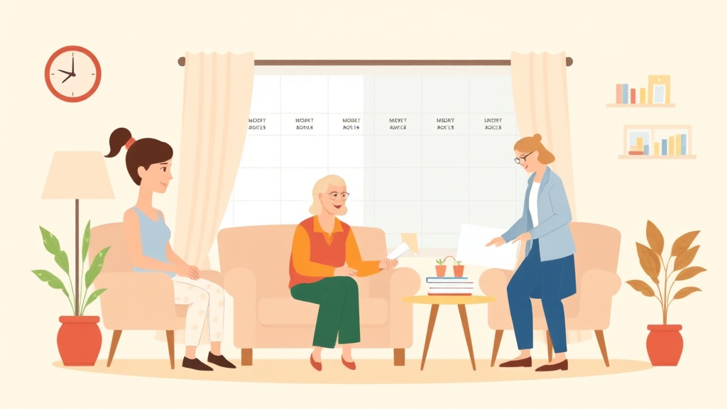 Clear illustration of creating a Daily Caregiving Schedule with supporting details