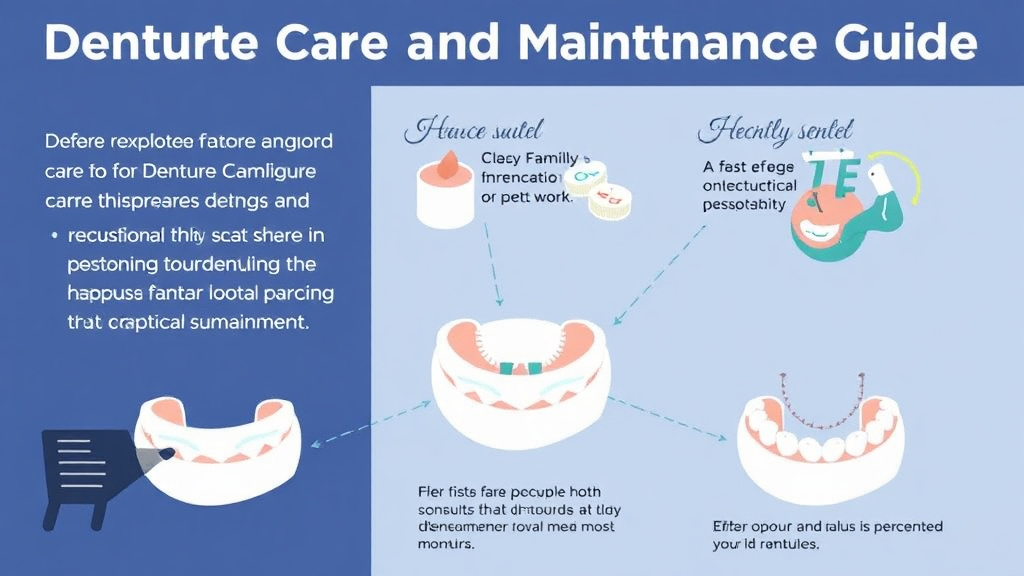 Practical workflow diagram for denture Care and Maintenance Guide