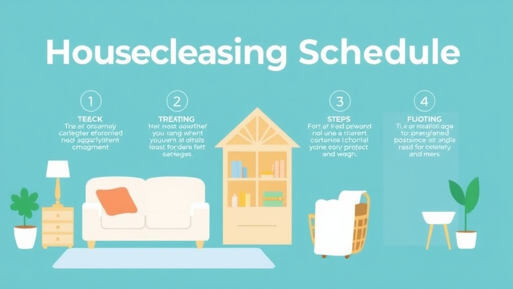 Step-by-step visual guide for implementing housekeeping Schedule for Elderly Care
