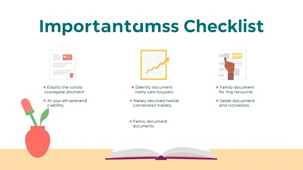 Practical workflow diagram for important Documents Checklist Elderly