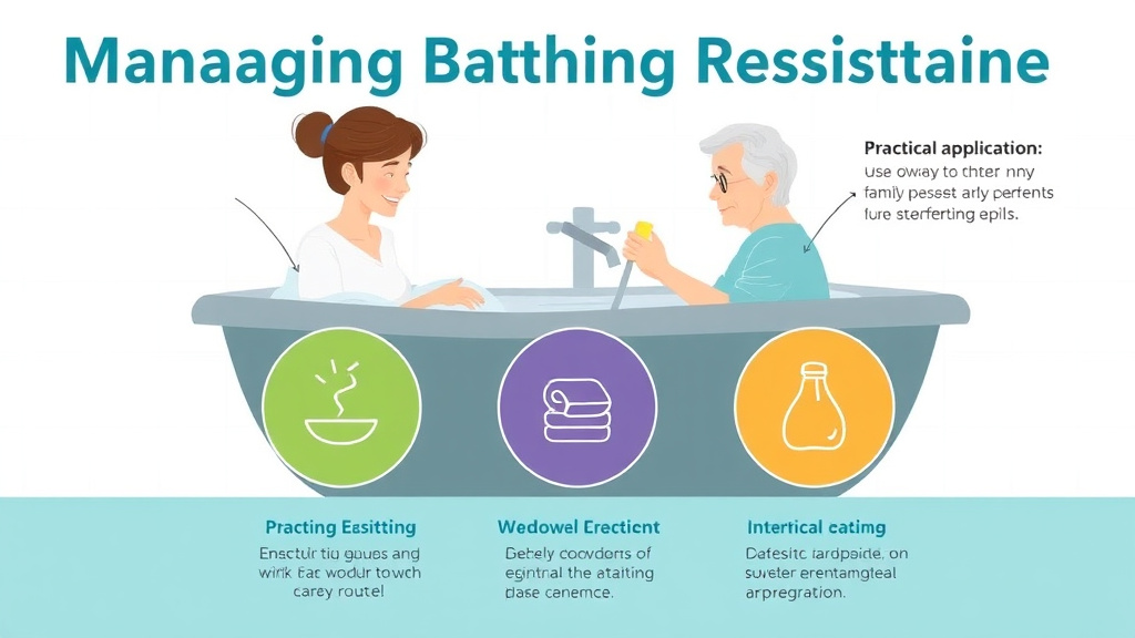 Practical checklist visual for managing Bathing Resistance in Elderly