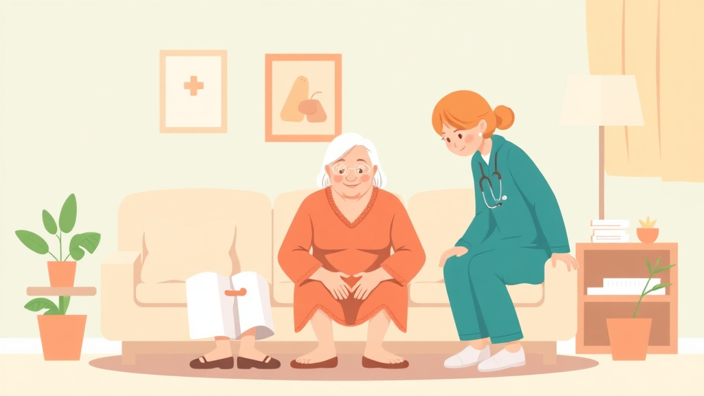 A professional illustration depicting managing Constipation in Elderly