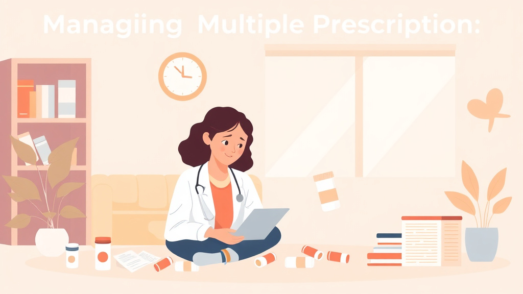 Visual overview of managing Multiple Prescriptions with key concepts highlighted