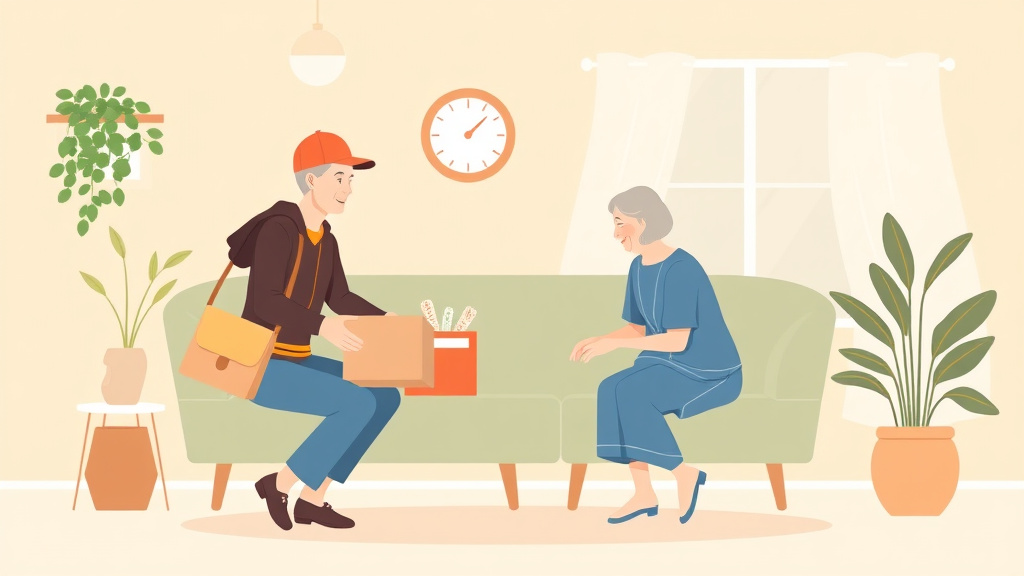 Illustration breaking down the fundamentals of meal Delivery Services for Seniors