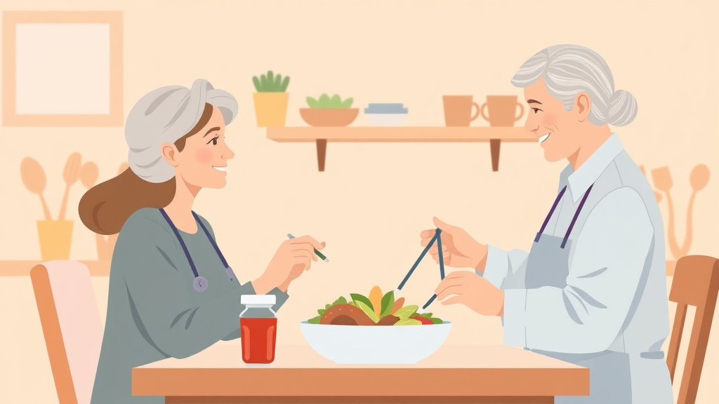 Clear illustration of meal Preparation for Seniors with Restrictions with supporting details
