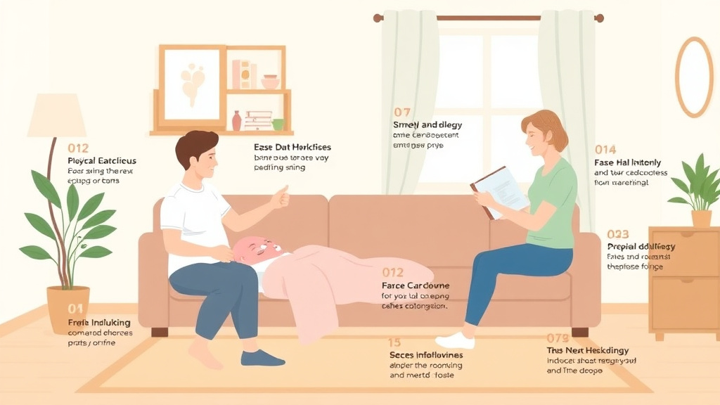 Action-oriented illustration showing how to apply physical Therapy Exercises at Home