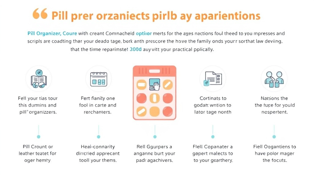 Action-oriented illustration showing how to apply pill Organizer Options for Seniors