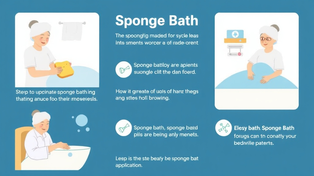 Process flow illustration for putting sponge Bath Techniques for Bedridden Parents into action
