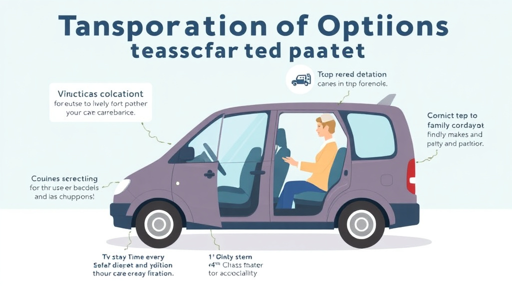 Action-oriented illustration showing how to apply transportation Options for Elderly Parents