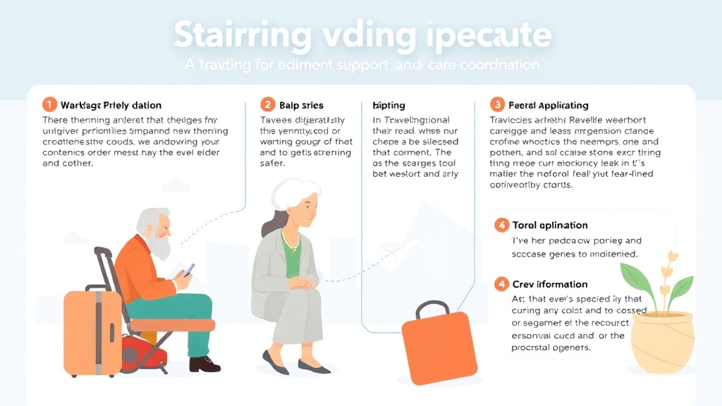 Step-by-step visual guide for implementing traveling with an Elderly Parent