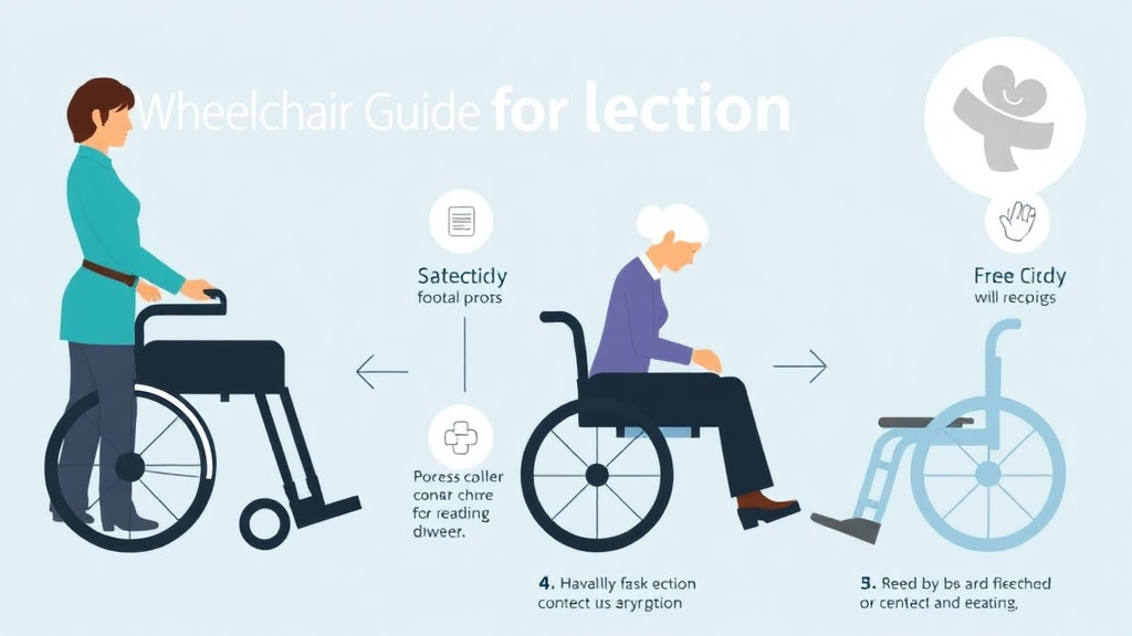 Action-oriented illustration showing how to apply wheelchair Selection Guide for Seniors