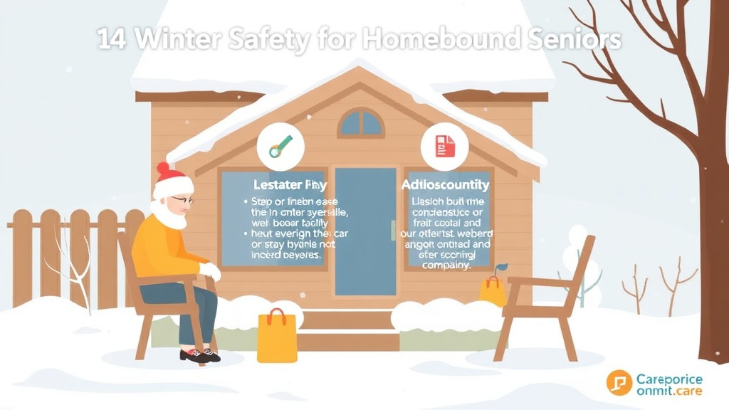 Practical checklist visual for winter Safety for Homebound Seniors