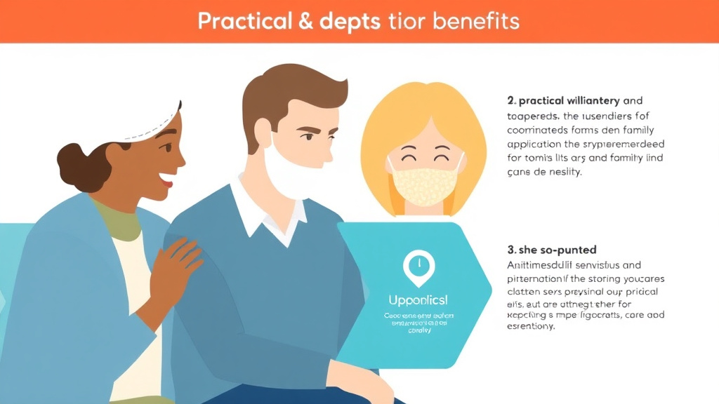 Action-oriented illustration showing how to apply adult Day Care Benefits for Families