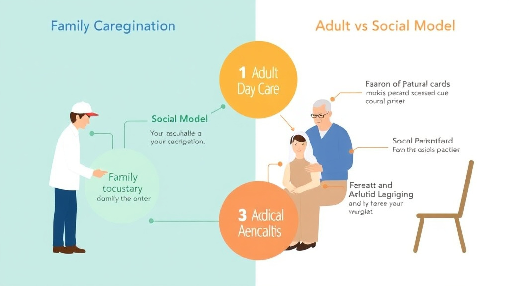 Hands-on guide visualization for adult Day Care Medical vs. Social Model