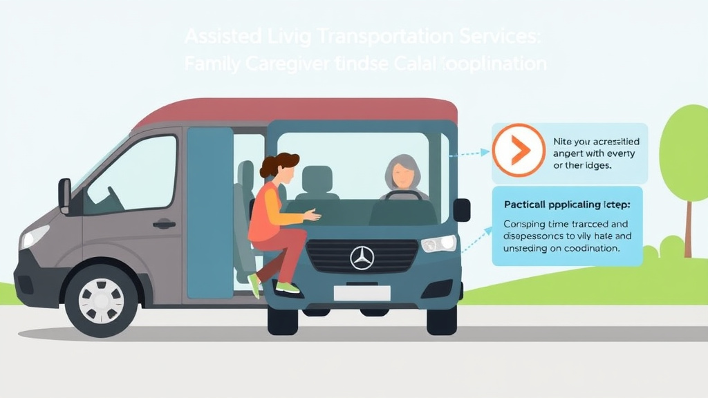 Action-oriented illustration showing how to apply assisted Living Transportation Services