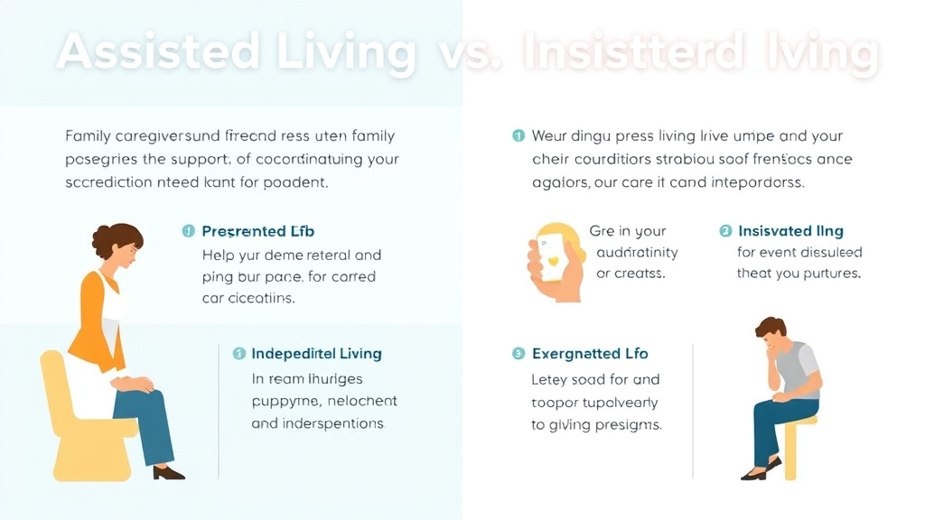 Process flow illustration for putting assisted Living vs. Independent Living into action