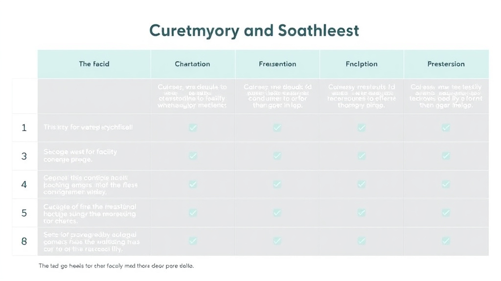 Hands-on guide visualization for facility Comparison Spreadsheet Template