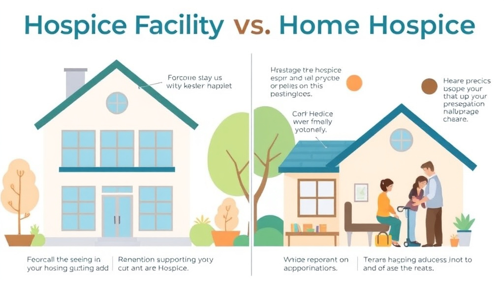 Step-by-step visual guide for implementing hospice Facility vs. Home Hospice