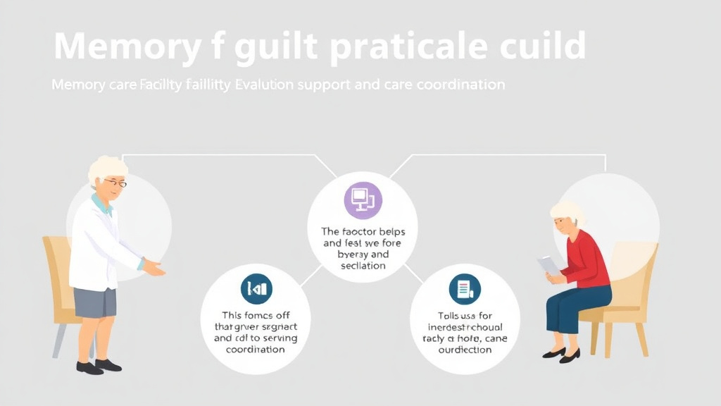 Process flow illustration for putting memory Care Facility Evaluation Guide into action