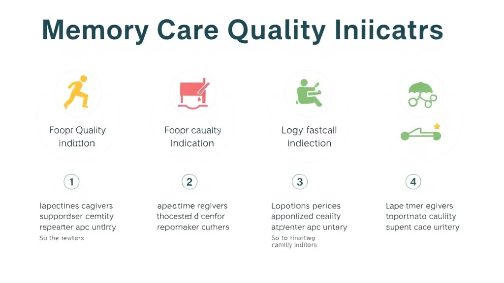 Action-oriented illustration showing how to apply memory Care Quality Indicators