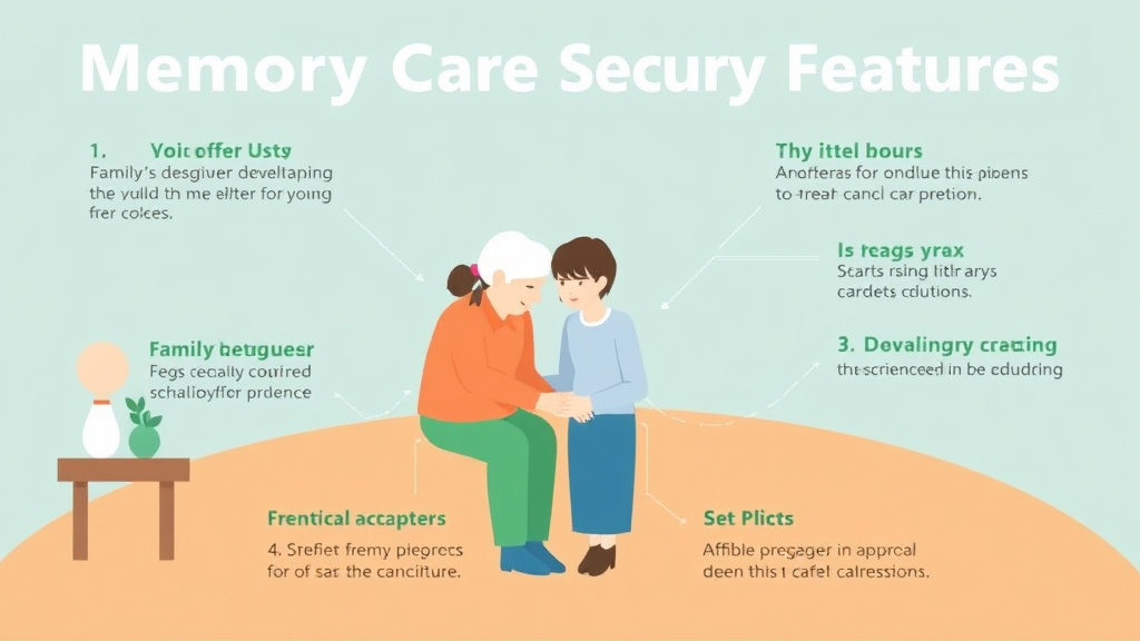 Action-oriented illustration showing how to apply memory Care Security Features