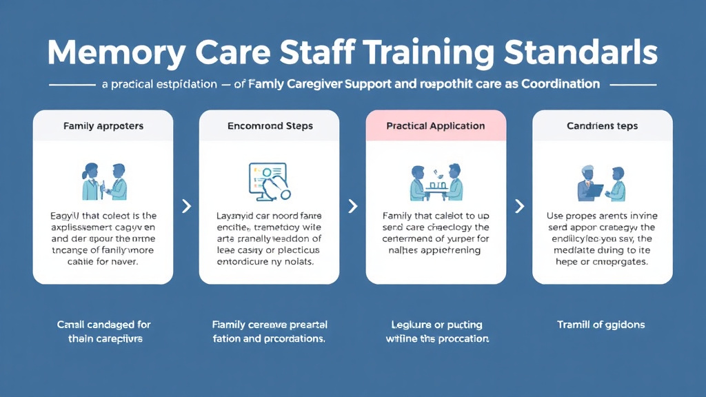 Process flow illustration for putting memory Care Staff Training Standards into action