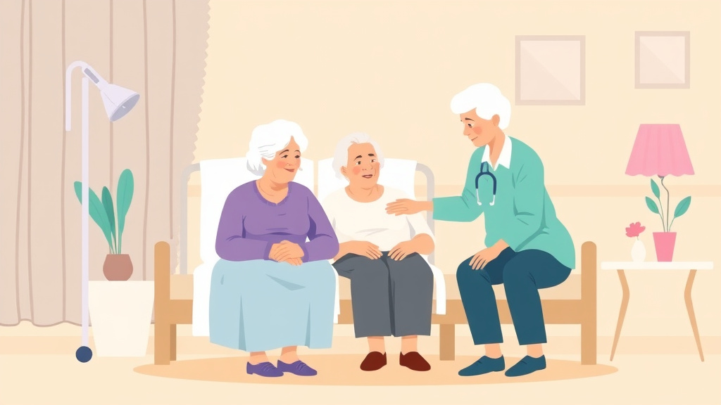 A professional illustration depicting nursing Home Resident Rights