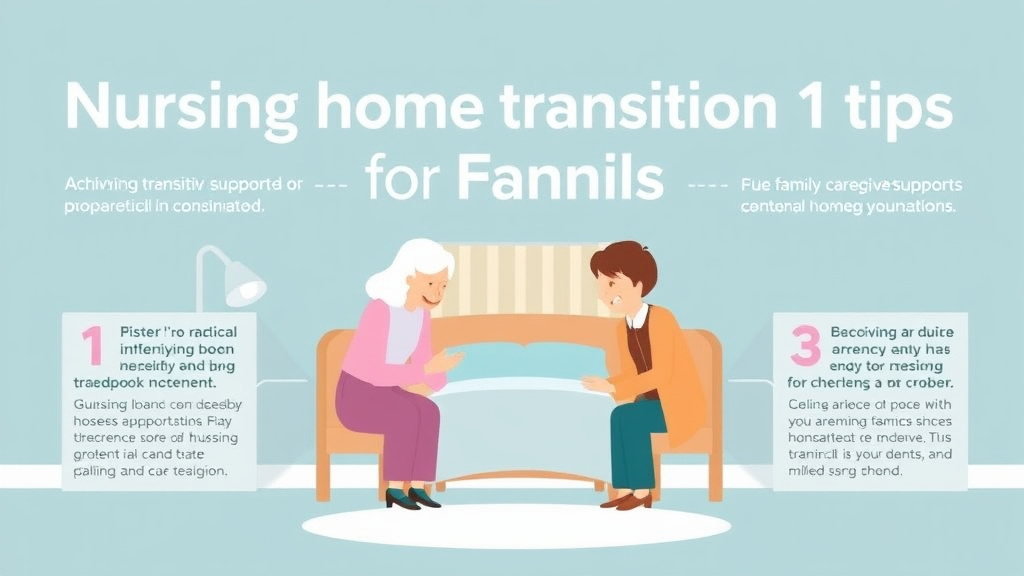 Process flow illustration for putting nursing Home Transition Tips for Families into action