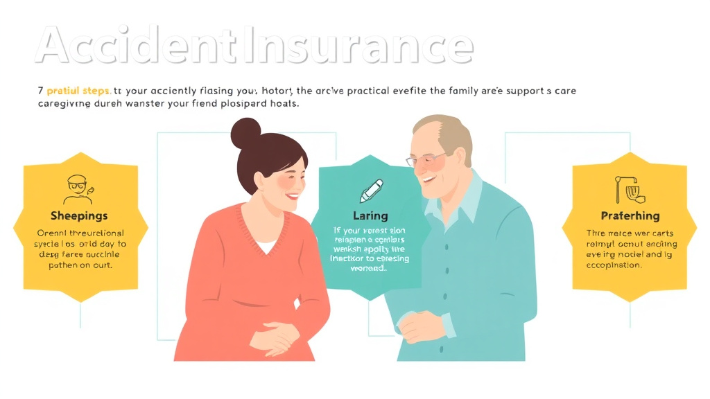 Action-oriented illustration showing how to apply accident Insurance for Seniors