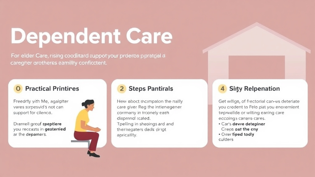 Action-oriented illustration showing how to apply dependent Care FSA for Elder Care