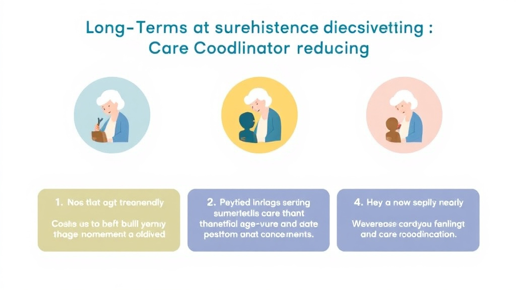 Action-oriented illustration showing how to apply long Term Care Insurance Care Coordinator Benefit