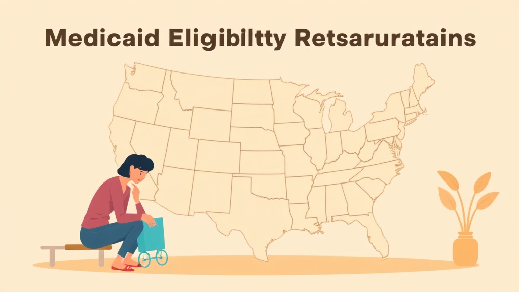 Educational graphic covering the essentials of medicaid Eligibility Requirements by State